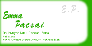 emma pacsai business card